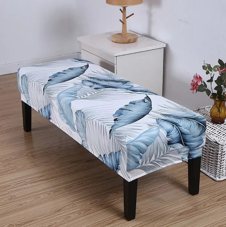 Housse de Banquette Extensible HEXA Lake Blue-95 × 35 × 30cm