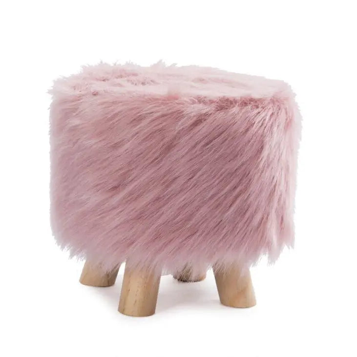 Housse de Banquette Imitation Laine CREZA Pink-Stool not included