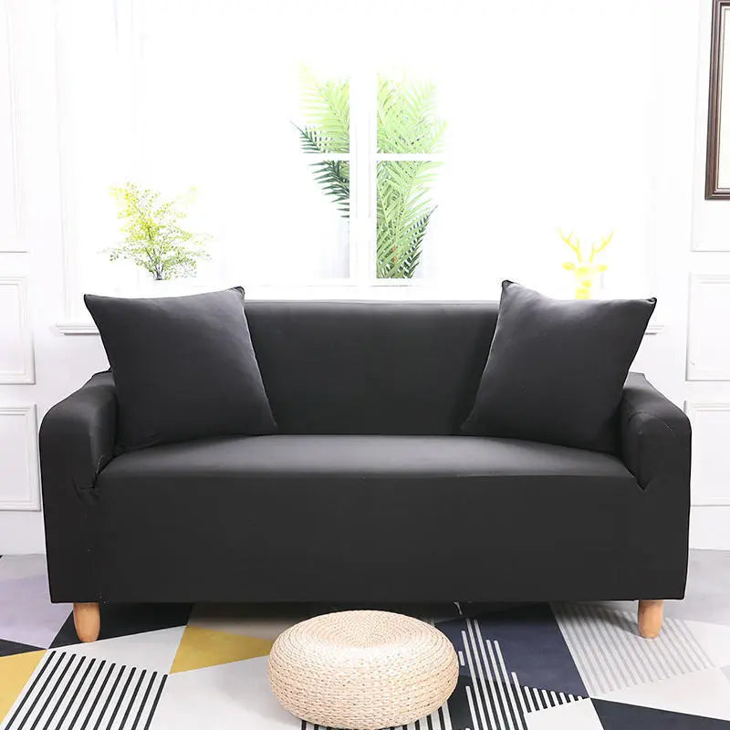 Housse de Canapé Extensible STRETCHY Black-45x45cm pillowcase