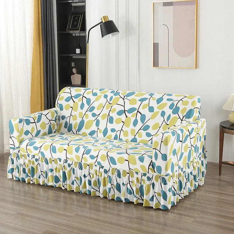 Housse de Canapé Universelle QUOVA Green Leaf-Single Size 90 140cm