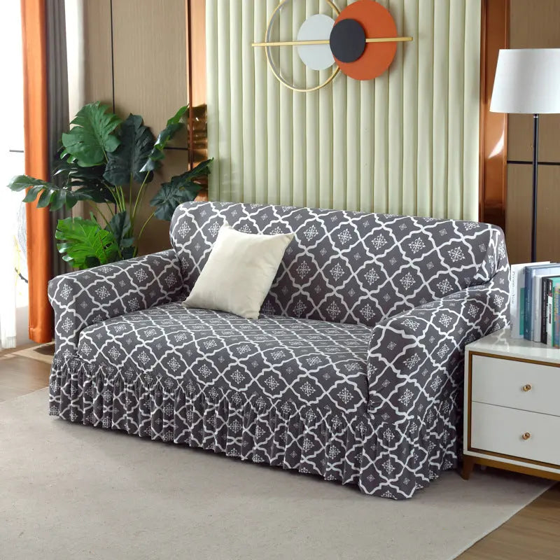 Housse de Canapé Universelle QUOVA British Gray-Three Person Size 190 230cm