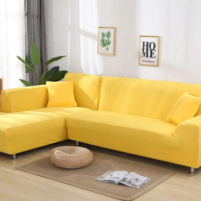 Housse de Canapé Élastique LANSRY Candy yellow-Pillowcases 2pcs