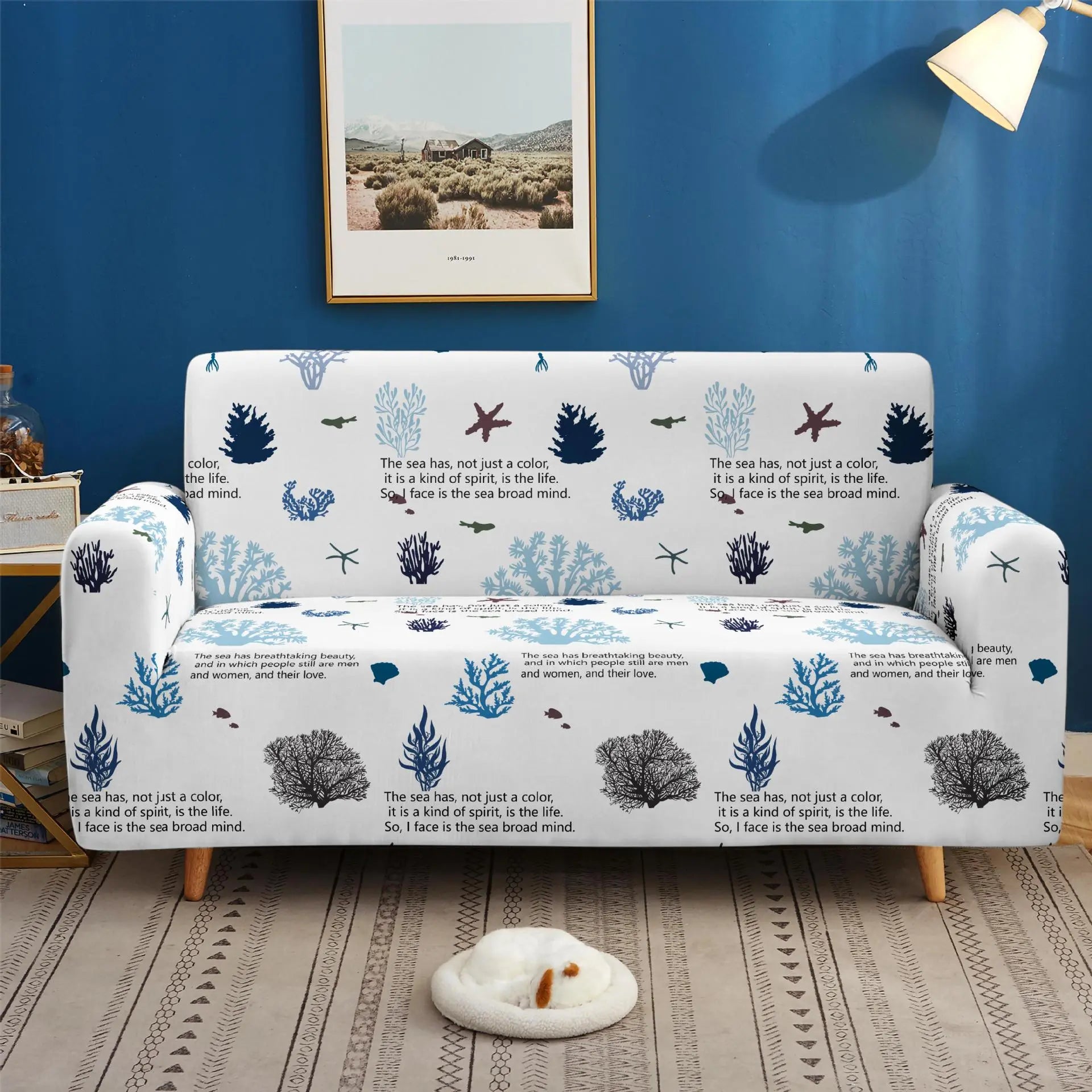 Housse de Canapé Élastique Ocean WAVES AGW 36-90x140cm One Seat