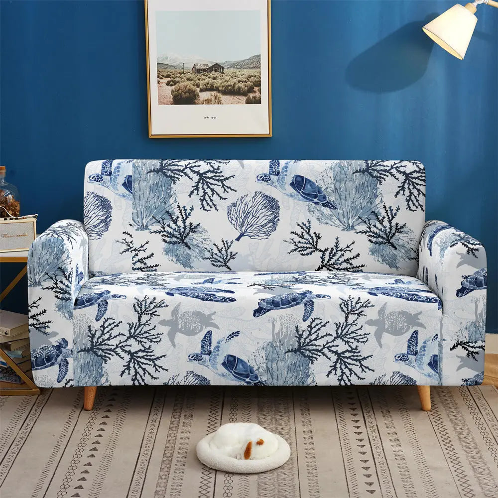 Housse de Canapé Élastique Ocean WAVES Ahw24-235x300cm Four Seat