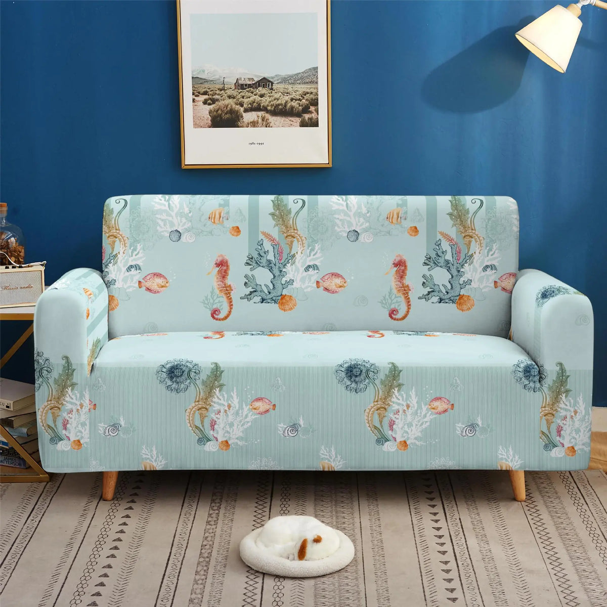 Housse de Canapé Élastique Ocean WAVES SF028-190x230cm Three Seat