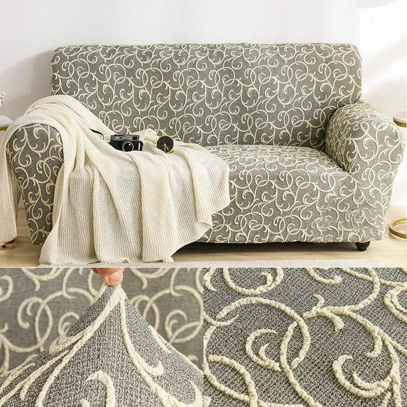Housse de Canapé Élastique STELYA Relief Milk Coffee-90to140cm