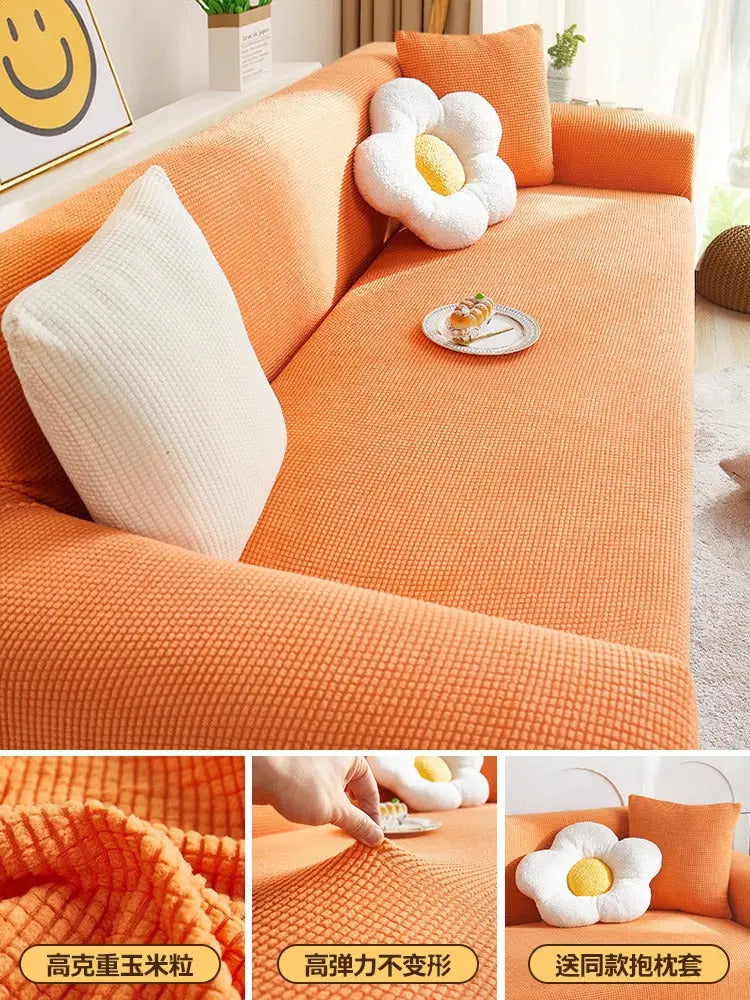 Housse de Canapé Extensible CraftedEN Orange-S Single