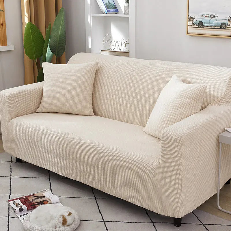 Housse de Canapé Extensible CraftedEN Beige-L Three