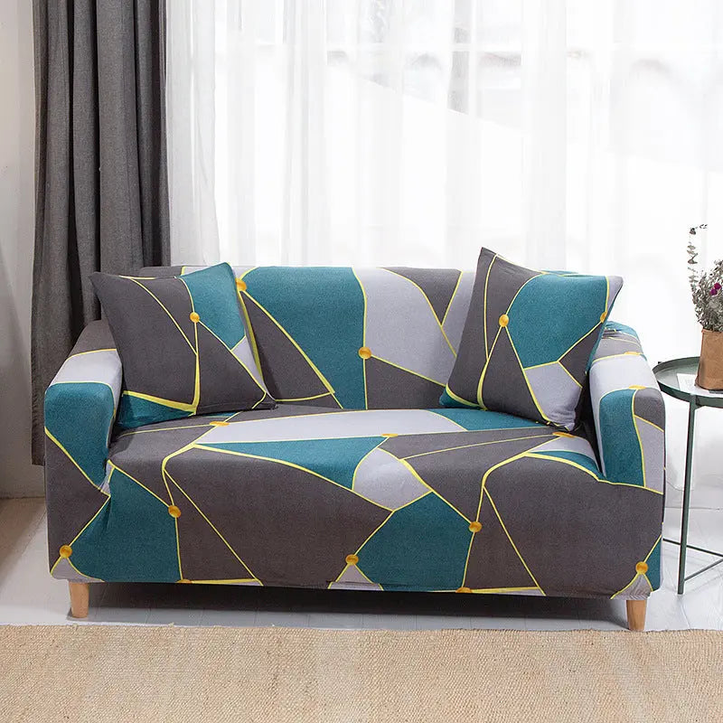 Housse de Canapé Extensible GEOFORM Geometric Impression-145to185 Double Seat