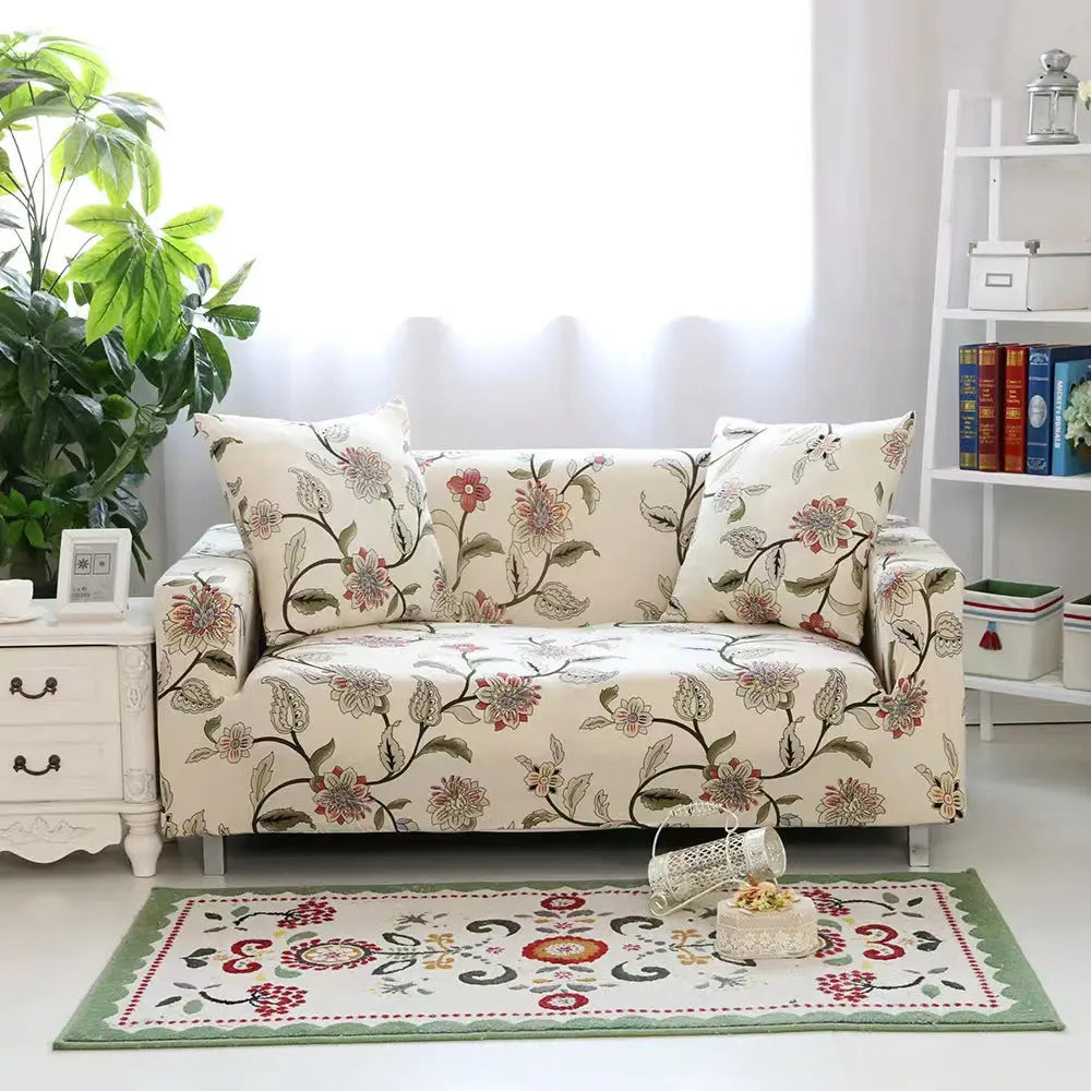 Housse de Canapé Extensible GEOFORM Flower Fall Waving-235to300 Four seat