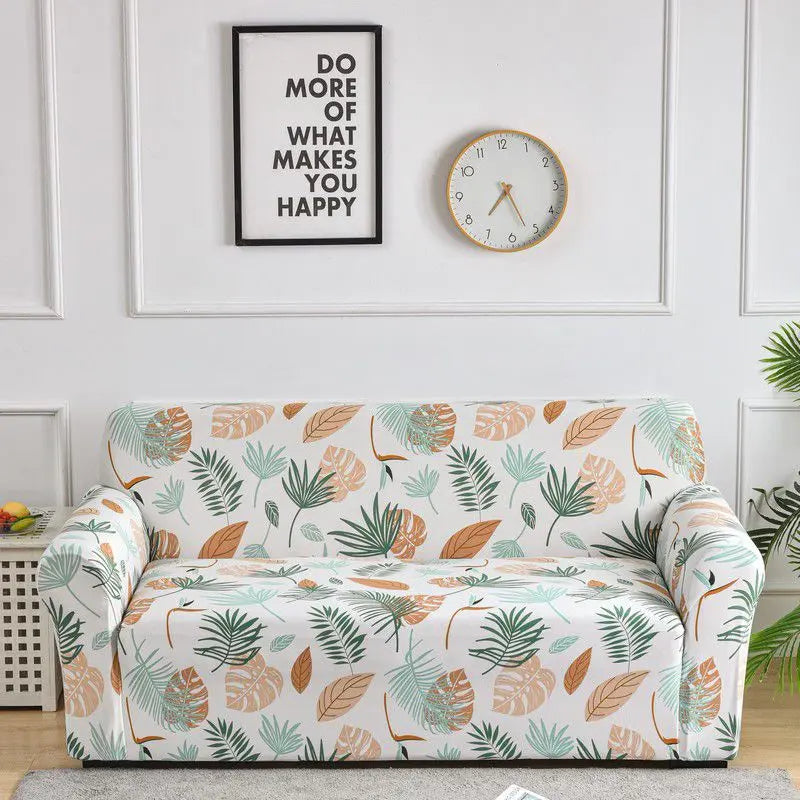 Housse de Canapé Extensible GEOFORM Fallen Leaves-145to185 Double Seat
