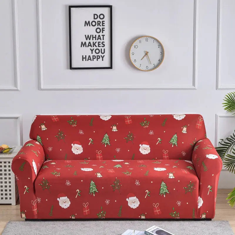 Housse de Canapé Extensible GEOFORM Merry Christmas-145to185 Double Seat