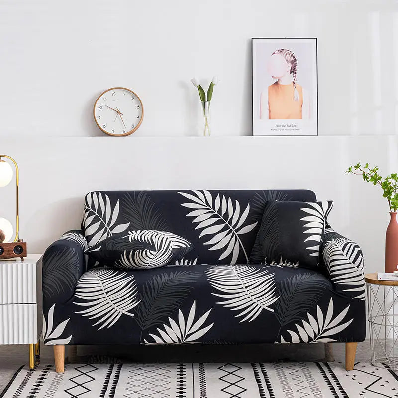 Housse de Canapé Extensible KAPRIS Black-Double 145to185cm