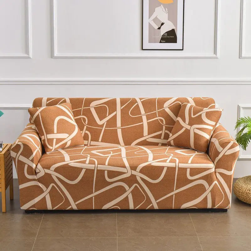 Housse de Canapé Imprimé FLEURIA Plain Lines-Double Seat