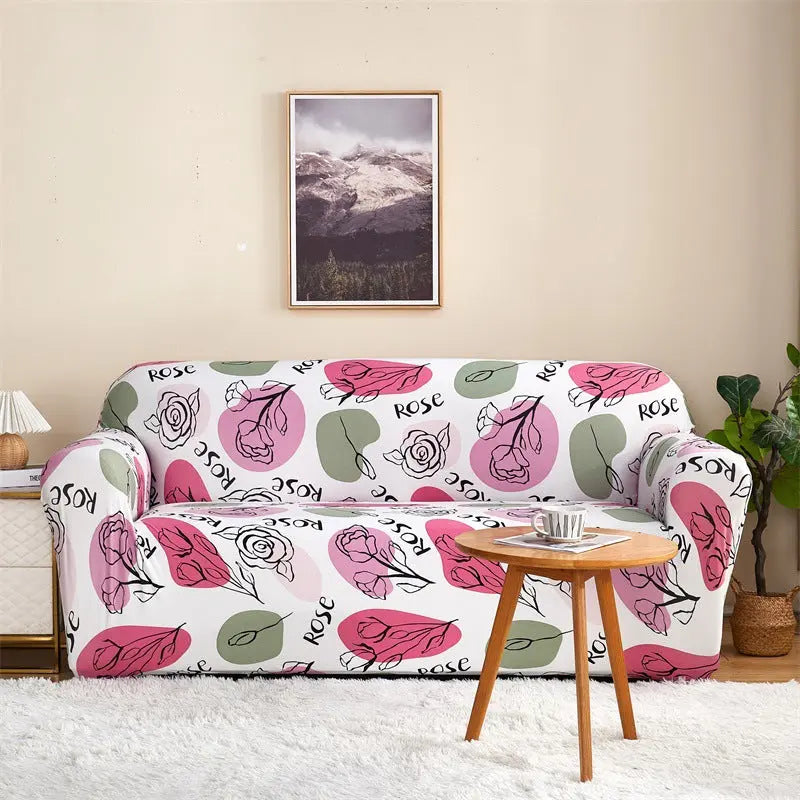 Housse de Canapé Imprimée ELASTIK Pink-Single Sofa