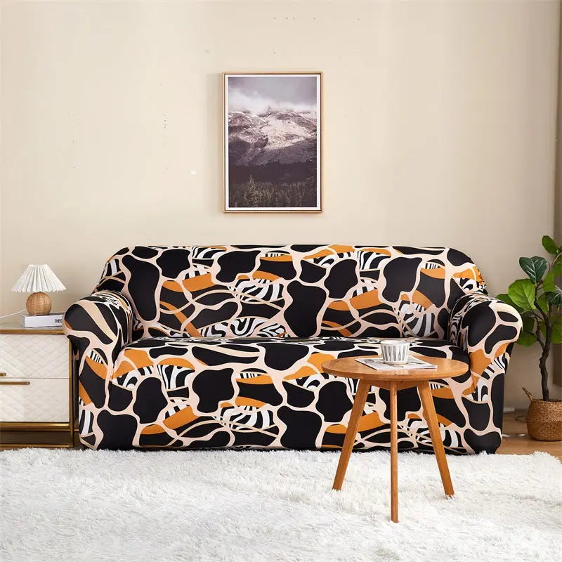 Housse de Canapé Imprimée ELASTIK Tunnel-Double Sofa