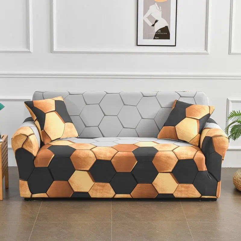 Housse de Canapé Imprimée SILOTEX Art Plaid-Three