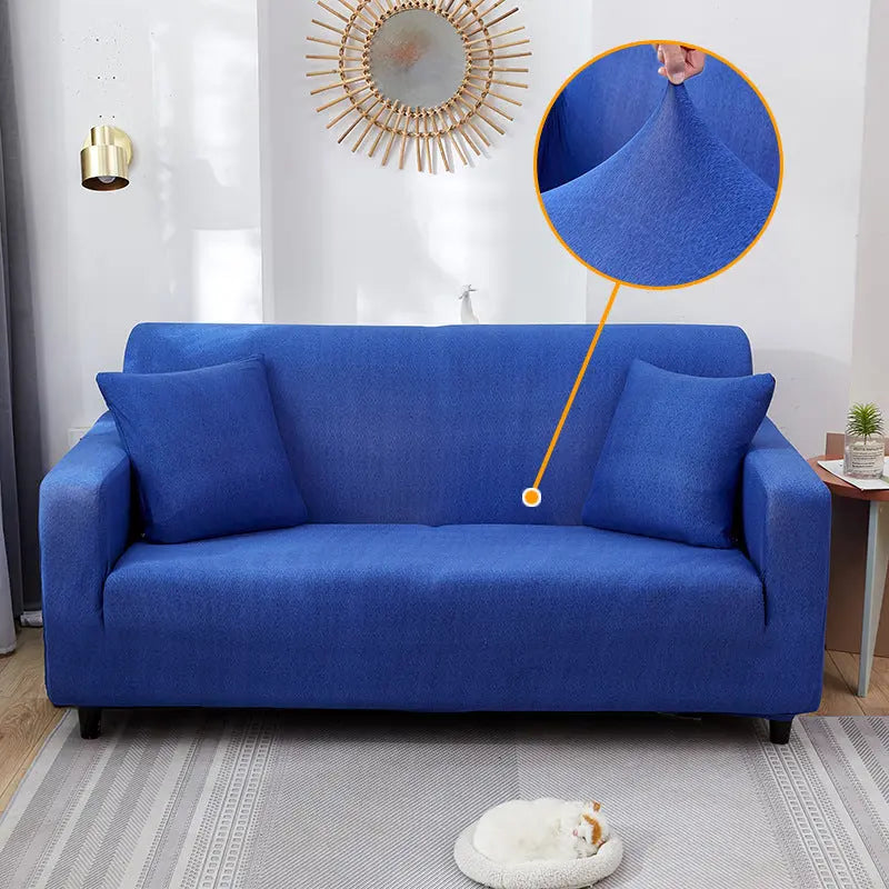 Housse de Canapé Moderne POLYSOFA Blue-Four people