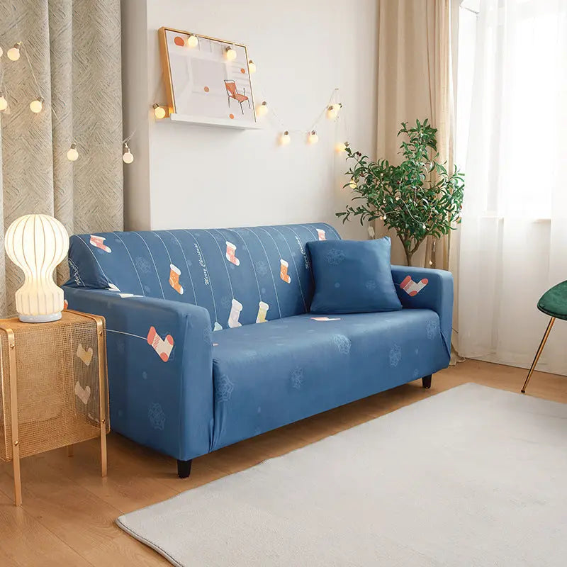Housse de Canapé Stretch Polyester NYTANO Blue-M