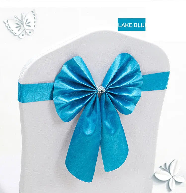 Housse de Chaise Mariage Élégante FLORINA Lake blue