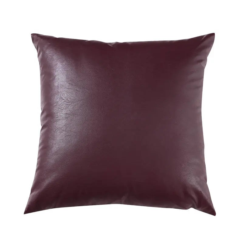 Housse de Coussin Cuir Moderne CILEX Grape purple-50X50CM-Pillowcase