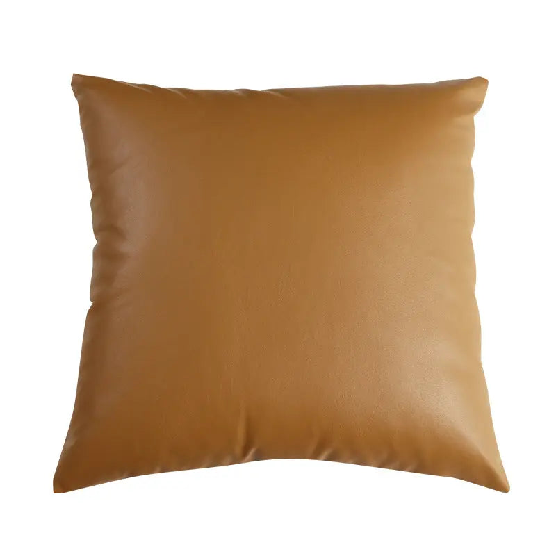 Housse de Coussin Cuir Moderne CILEX Light Brown-50X50CM-Pillowcase