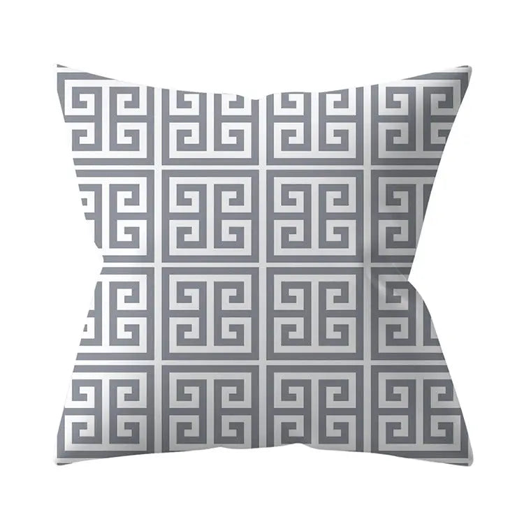 Housse de Coussin Géométrique SILVΞR 6 Style-45x45cm
