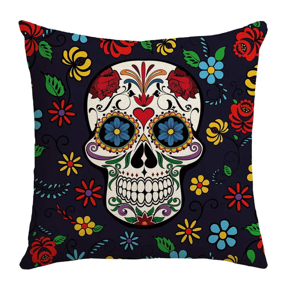 Housse de Coussin Halloween Skully Style 1-45X45cm Without Core