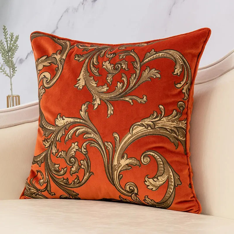 Housse de Coussin Imprimé FENGWU Phoenix Dance Orange-30X50cm pillow case