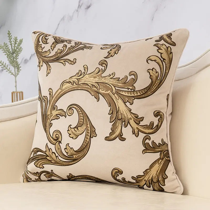 Housse de Coussin Imprimé FENGWU Phoenix dance beige-50X50cm pillow case