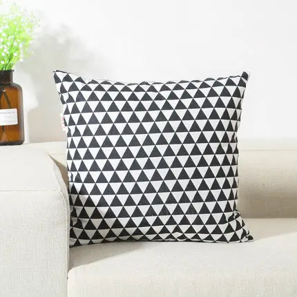 Housse de Coussin Japonais Yimanie Black triangle-45X45CM