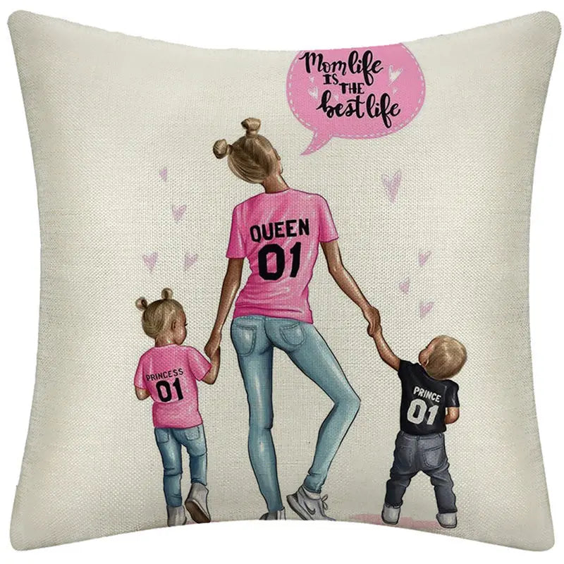 Housse de Coussin Lin Cartoon LINMO 6 style-45x45cm