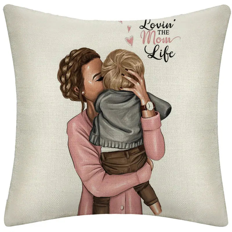 Housse de Coussin Lin Cartoon LINMO 1 style-45x45cm