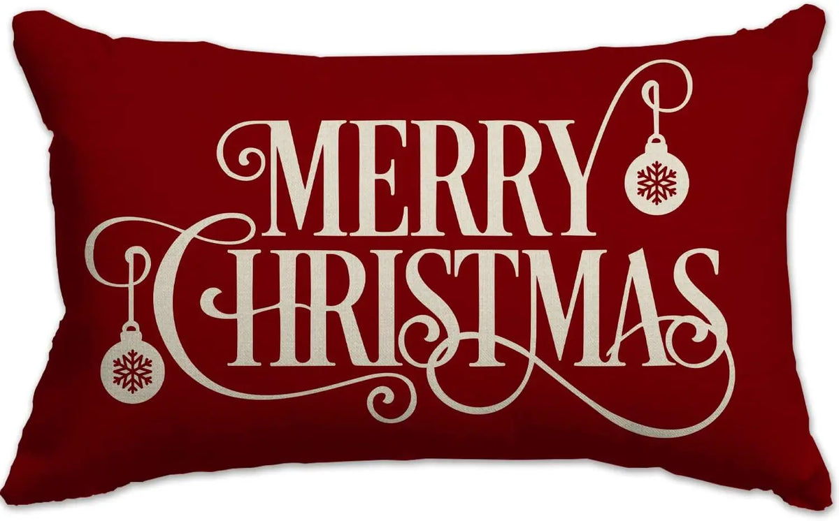 Housse de Coussin Lin Noël VERTI Merrychristmas3-30 X50cm Duplex Printing