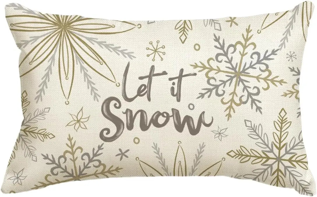 Housse de Coussin Lin Noël VERTI P-30 X50cm Duplex Printing