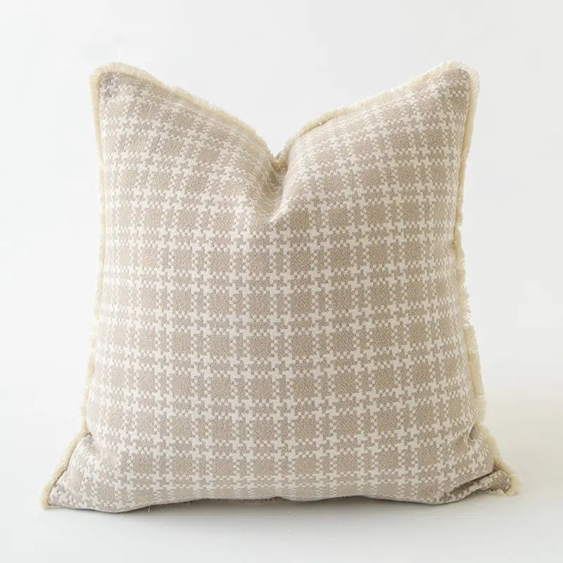 Housse de Coussin Moderne AVOUE Oat lattice-45x45cm-Pillowcase