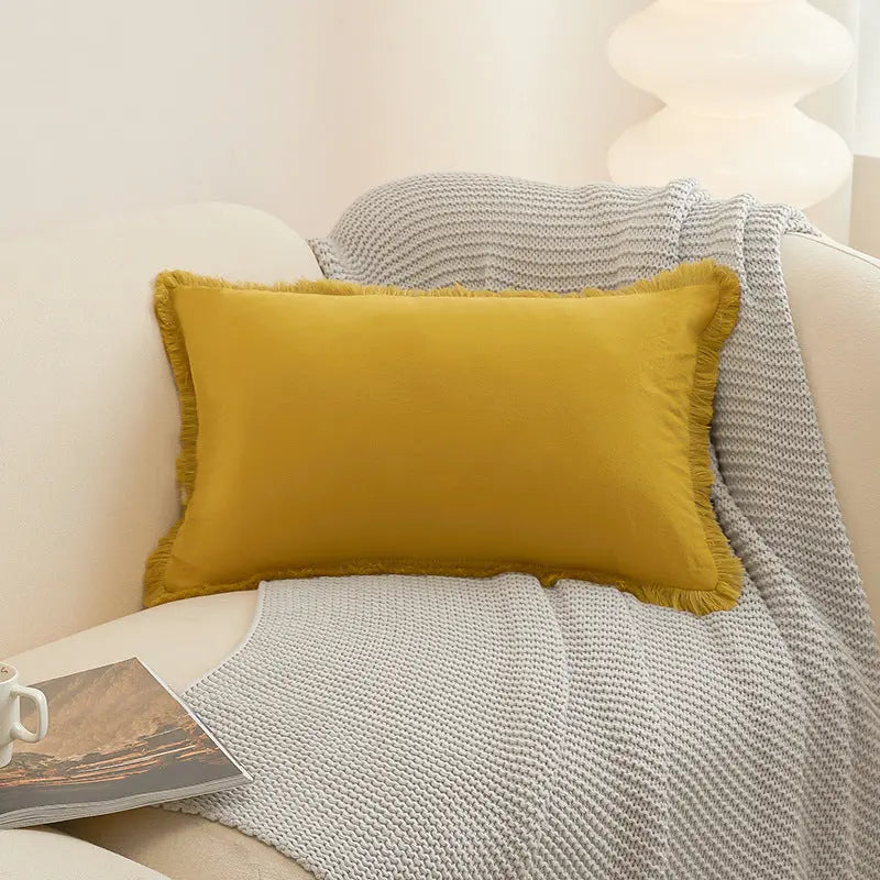 Housse de Coussin Moderne Alora Waxing Yellow-30X50cm