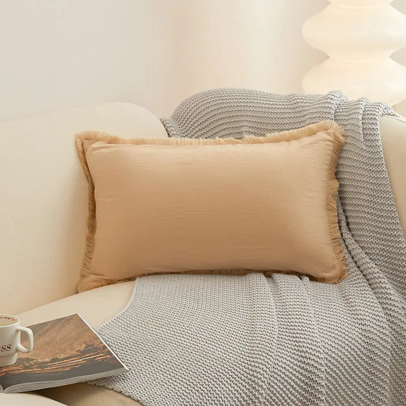 Housse de Coussin Moderne Alora Apricot Ice Cream-50X50cm