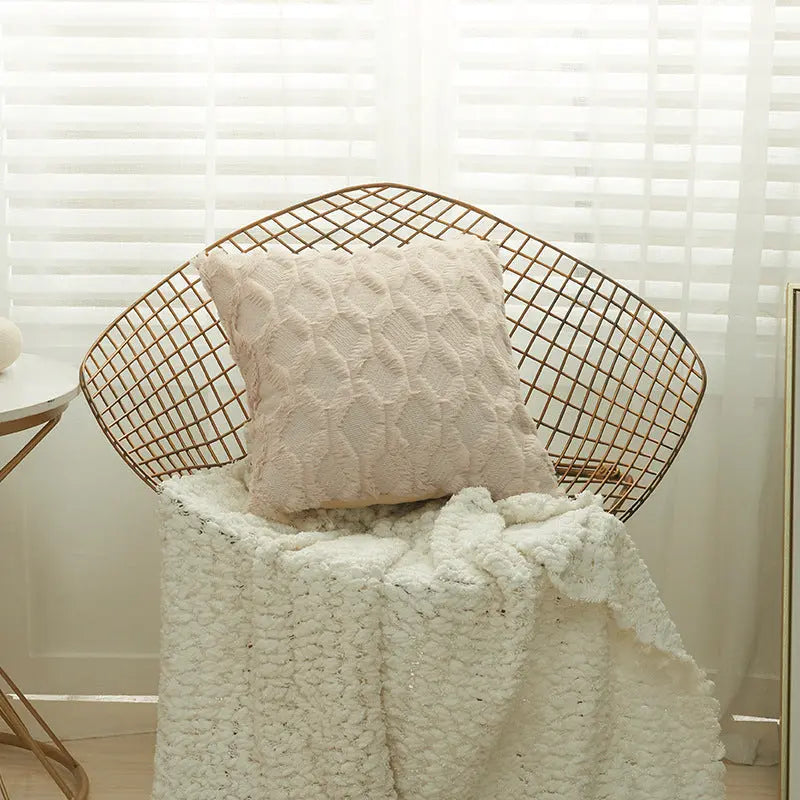Housse de Coussin Moderne NALIO 45x45cm-Apricot-1PCS