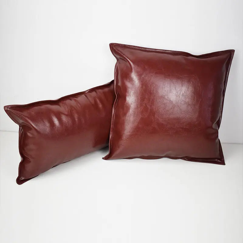 Housse de Coussin Simplicité LUXE Wine Red-50x50cm