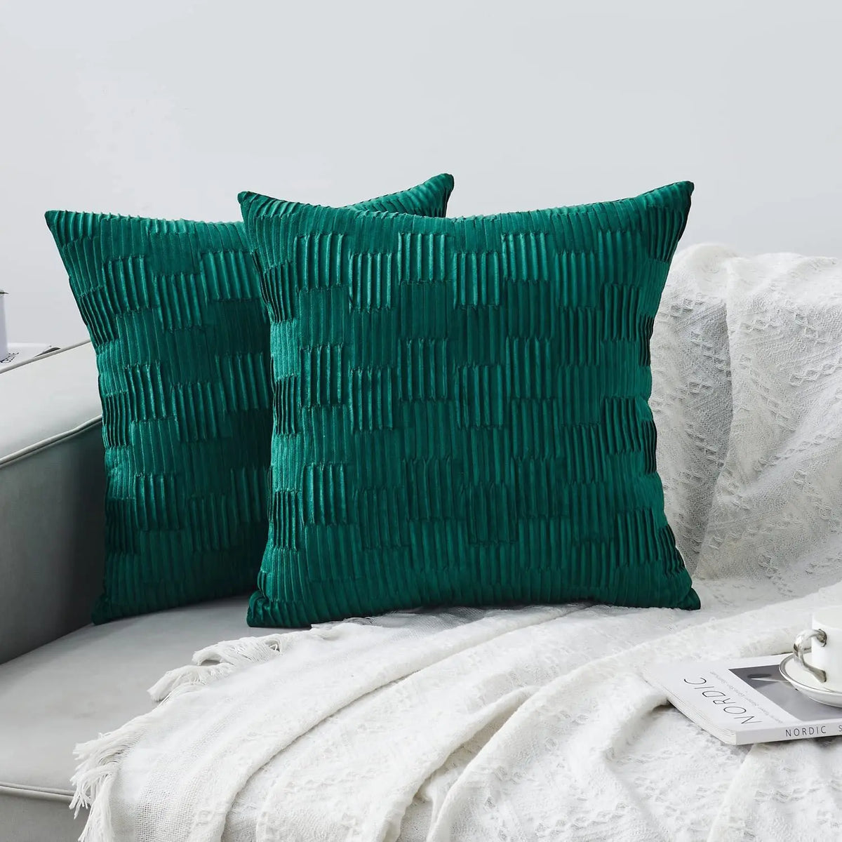Housse de Coussin Velours ALMA 45 X45cm Without Pillow-W0116 4