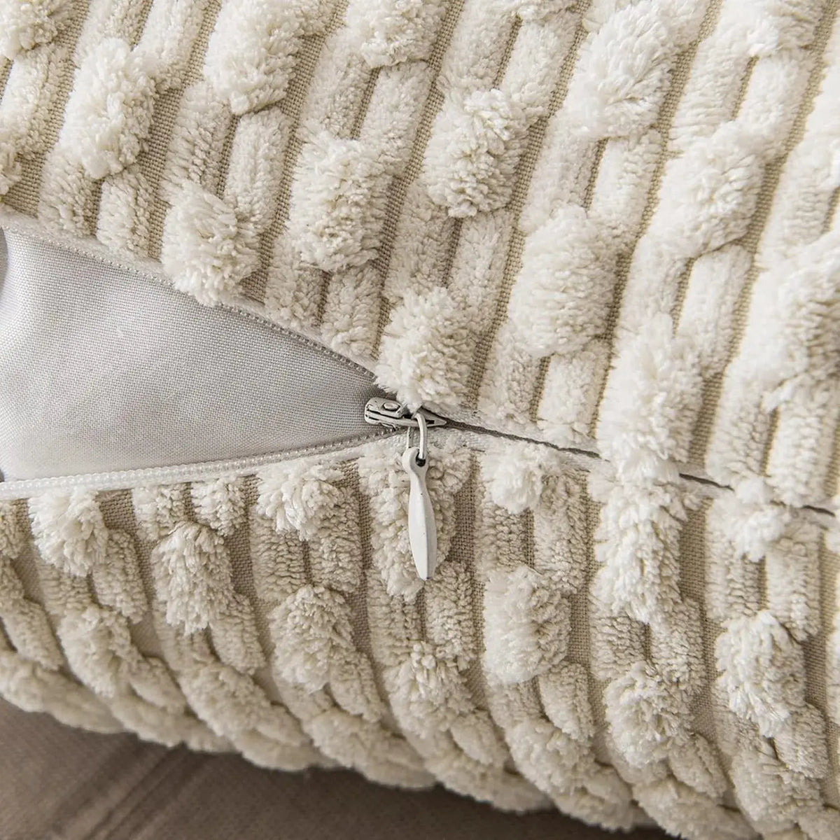 Housse de Coussin Velours Côtelé STRIPEO Housse de France