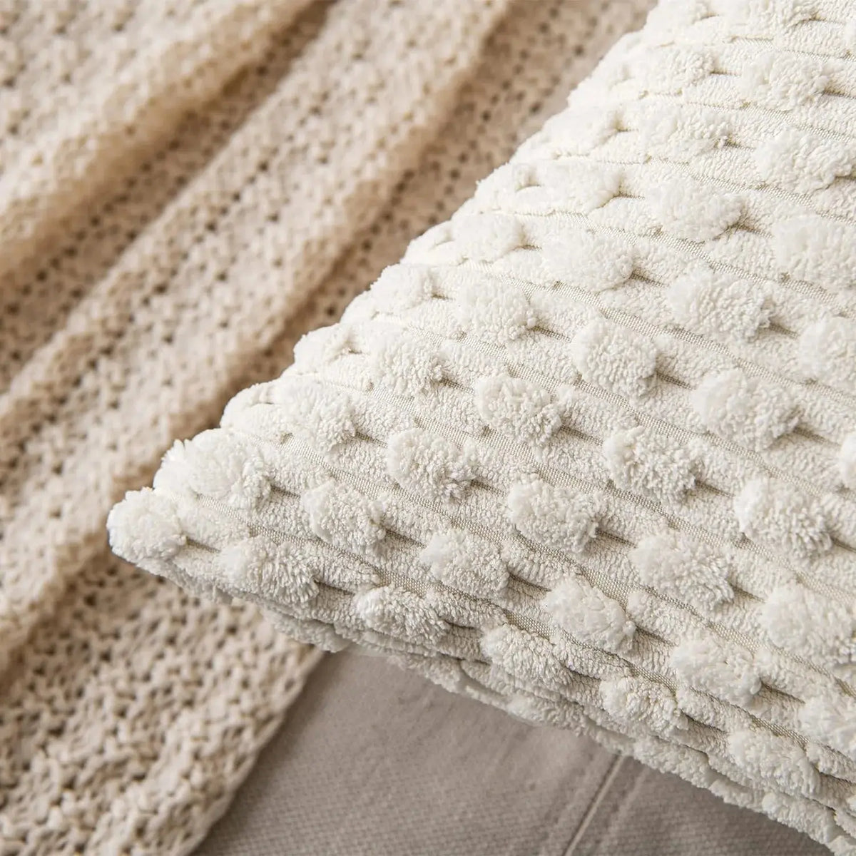 Housse de Coussin Velours Côtelé STRIPEO Housse de France