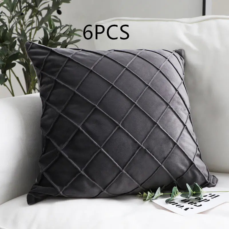 Housse de Coussin Velours ECLARA D13-45x45cm-6pcs