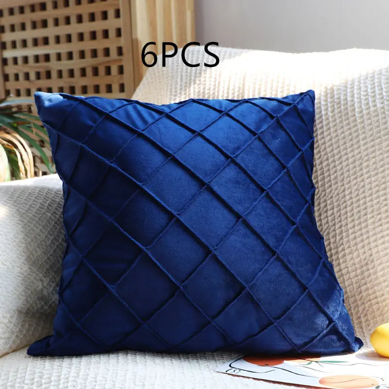 Housse de Coussin Velours ECLARA D34-50x50cm-6pcs