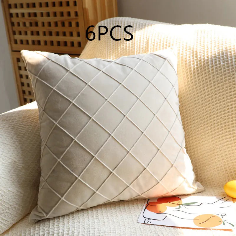 Housse de Coussin Velours ECLARA D6-45x45cm-6pcs