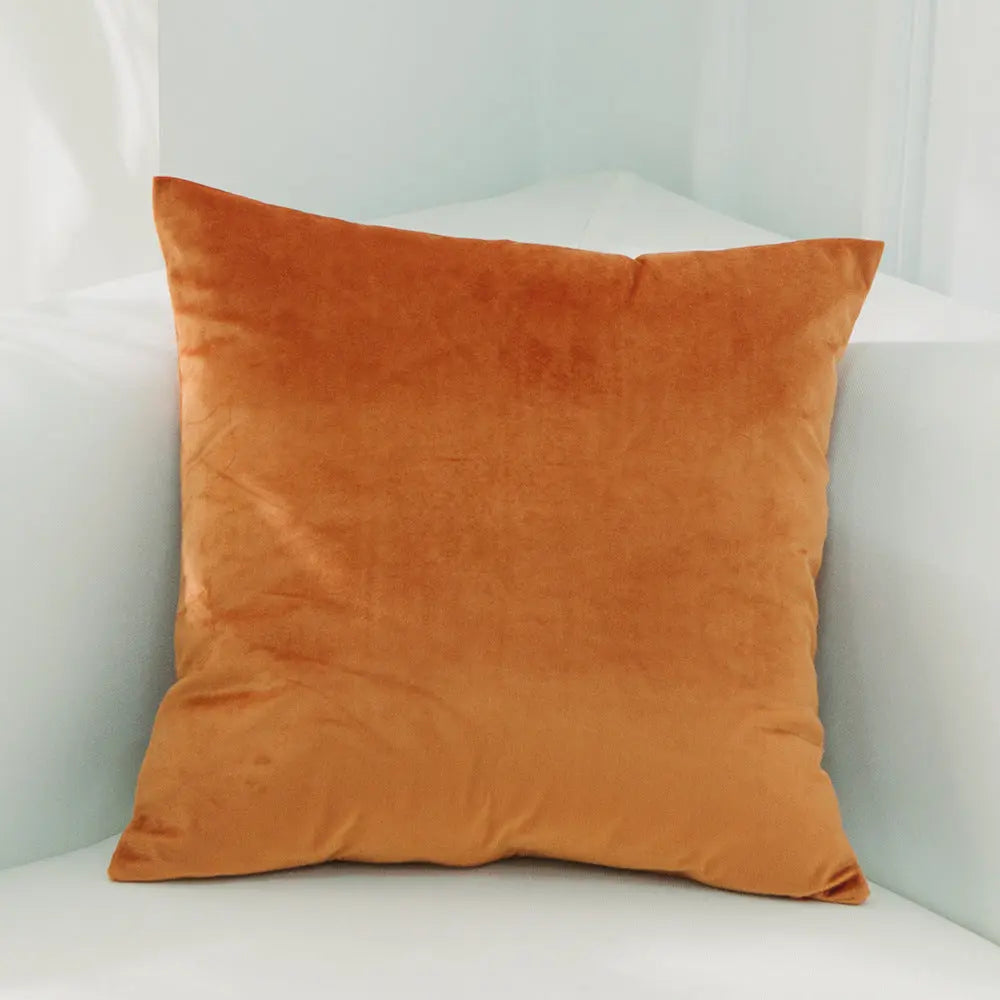 Housse de Coussin Velours EMALY 29Orange Yellow-30x50cm Without Core