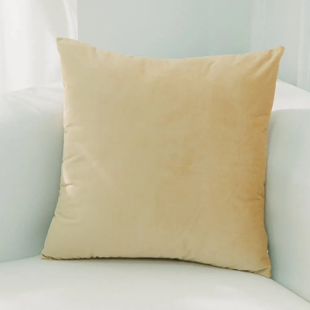 Housse de Coussin Velours FELIO 07Beige-30x50cm Without Core