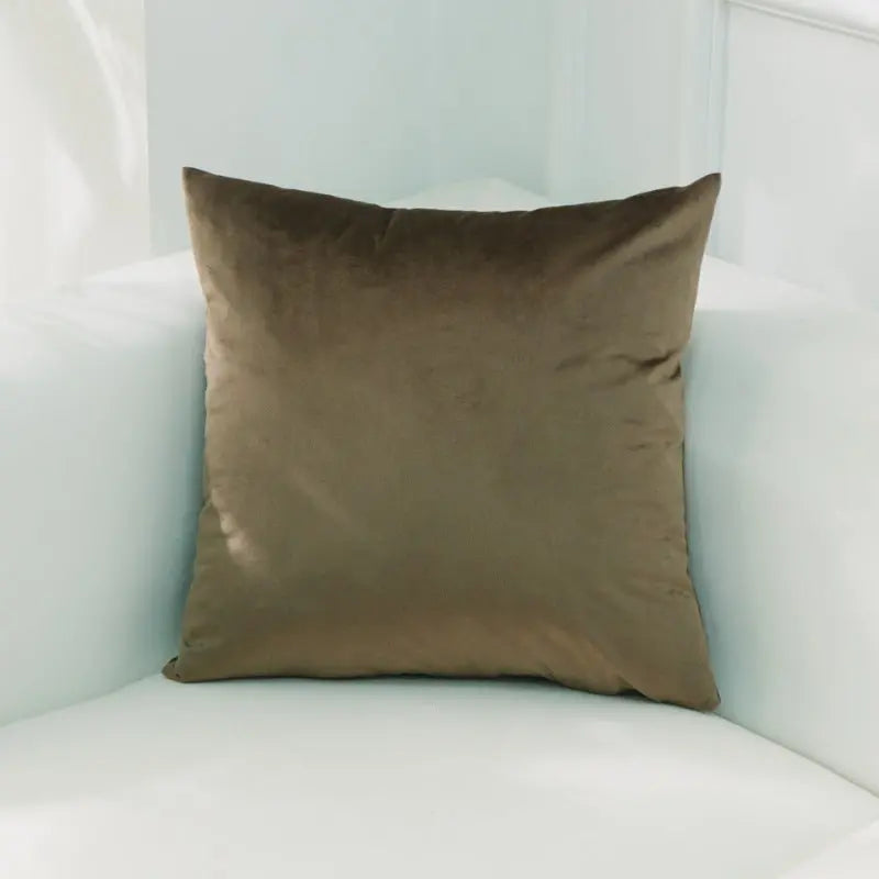 Housse de Coussin Velours FELIO 14Deep Coffee-50x50cmWithout Core
