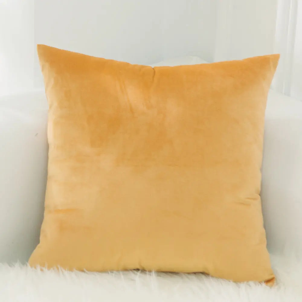 Housse de Coussin Velours FELIO 28Golden Yellow-50x50cmWithout Core